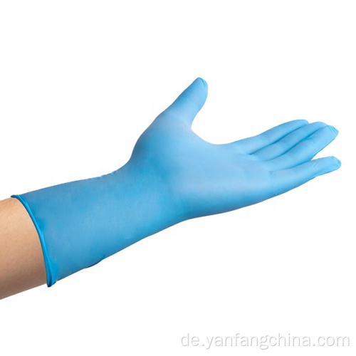 Blau chemisch resistente puderfreie Nitrilhandschuhe